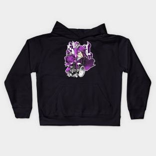 Funny Ghost Dark Purple Kids Hoodie